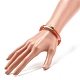 Imitation Gemstone Acrylic Curved Tube Beaded Stretch Bracelet BJEW-JB07981-03-3