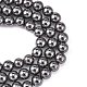 Magnetic Synthetic Hematite Beads Strands G-Q893-12mm-4