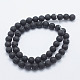 Brins de perles de pierre de lave synthétique G-F549-6mm-B10-2