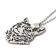 304 Stainless Steel Pendant Necklaces NJEW-H022-05P-2