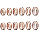 Sunnyclue 12 pz 6 impostazioni per anelli scanalati in acciaio inossidabile misura 304 RJEW-SC0001-04-1
