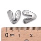 Perles coulissantes de lettre pour la fabrication de bracelet de montre ALRI-O012-V-NR-3