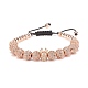 4pcs bracelet de perles tressées rondes et couronne de zircone cubique 4 couleurs avec hématite synthétique BJEW-JB08049-8