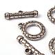 Tibetan Style Snake Textured Toggle Clasps X-TIBE-2177-AS-RS-2