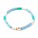 Ensembles de bracelets extensibles de perles heishi en argile polymère pour la saint valentin BJEW-JB06298-01-8