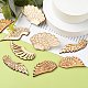 25 Paar 5 Holzcabochons im Stil&nbsp;WOOD-CJ0001-67-5