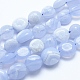 Chapelets de perles en agate avec dentelle bleue naturelle X-G-E483-62B-1