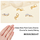 Benecreat 12 pz platino luna ottone cubic zirconia charms 18k placcato oro pendenti per la creazione di gioielli braccialetto collana KK-BC0002-76-3