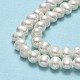 Fili di perle di perle d'acqua dolce coltivate naturali PEAR-F018-16A-01-4