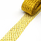 メッシュリボン  プラスチックネットスレッドコード  金色のメタリック製コード付き  ゴールデンロッド  4.5cm  25ヤード/バンドルに関する PNT-R011-4.5cm-G03-2
