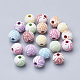 Perles en acrylique de style artisanal MACR-Q226-05A-8mm-2
