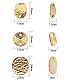 SUNNYCLUE 1 Box 32pcs Disc Two Tone Earrings Charms Pendants with Hole Oval Alloy Links Findings for DIY Jewellery Earring Making Supplies PALLOY-SC0002-10-2