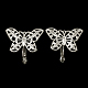Fornituras de pendientes de palanca de mariposa de latón KK-I005-P-1