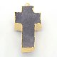 Croix pendentifs améthyste Druzy naturelles G-D576-05-3