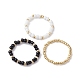 3 anneau de perles de graines de verre de 3 styles RJEW-JR00591-4