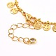 Flat Round with Smiling Face Brass Charm Bracelets BJEW-JB06650-02-3