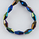 Electroplate Glass Beads Strands EGLA-R020-8x4mm-01-2