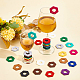 Benecreat 60 шт. 12 цвета войлочные подвески для бокалов для вина AJEW-BC0003-09-4