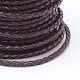 Braided Cowhide Leather Cord NWIR-N005-01B-6mm-3