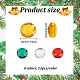FINGERINSPIRE 48Pcs 30mm Flat Back Round Acrylic Rhinestone Stick On Plastic Gems Red Green Clear Yellow Self Adhesive Jewels Embelishments for Cosplay Costume Jewelry Making Christmas Decor STIC-FG0001-04-2