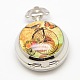 Openable Flat Round Alloy Bike Printed Porcelain Quartz Watch Heads for Pocket Watch Necklaces Making WACH-M111-07-1