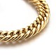 Ion Plating(IP) 304 Stainless Steel Cuban Link Chain Bracelets BJEW-L637-01A-G-2