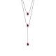 SHEGRACE Rhodium Plated 925 Sterling Silver Two-Tiered Necklaces JN699A-1