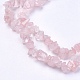 Natural de cuarzo rosa de piedra hebras de abalorios X-G-R192-03-3