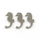SeaHorse Smooth Surface 201 Stainless Steel Stamping Blank Tag Pendants STAS-R063-77-1