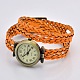 Fashionable Wrap Style Braided Leather Roman Numeral Watch Bracelets WACH-G013-02-1