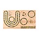 パインウッドビーズボードトレイ  ビーズジュエリーオーガナイザートレイ  ブレスレット ネックレス パールボード  長方形  ナバホホワイト  26x46x1.5cm TOOL-D037-03-6
