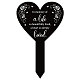 GLOBLELAND Heart Love Garden Stake Memorial Remembrance Plaque Stake for Cemetery Acrylic Grave Stake Waterproof Sympathy Garden Stake for Yard Grave Cemetery (Lover) AJEW-WH0365-007-1
