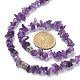 Collier de perles d'améthyste naturelle et bracelet extensible SJEW-JS01281-01-3