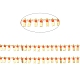 Catene di ciondoli a forma di freccia con perline di vetro CHC-A006-12G-02-2