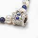 Lapis Lazuli Perlen Armbänder BJEW-JB03858-05-2