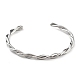 304 bracelets manchette en corde torsadée en acier inoxydable pour femme BJEW-P296-01P-2