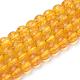 Synthetic Citrine Beads Strands G-S150-14-6mm-1