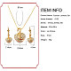 Trendy Women's Dangle Earrings and Pendant Necklaces Jewerly Sets SJEW-L192-23-6