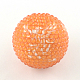 Abalorios de resina de Diamante de imitación redonda RESI-S307-22x24-03-1