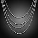 真鍮ティアードネックレス  層状ネックレス  女性のための長いネックレス  銀色のメッキ  18インチ NJEW-BB00456-2
