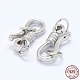 Rhodium Plated Sterling Silver S-Hook Clasps X-STER-I016-120C-P-1