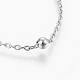 304 Stainless Steel Anklets AJEW-H013-02-3