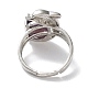 Amatista natural ovalada con anillo ajustable delfín G-Z031-01P-19-3