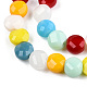Chapelets de perles en verre opaque de couleur unie GLAA-N052-07-3