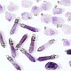 CHGCRAFT 34Pcs 3 Styles Natural Amethyst Pendants Bulk Bullet Necklace Amethyst Pendants Irregular Gemstone Charm with Findings for DIY Necklace Jewelry Making G-CA0001-65-5