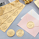 Самоклеящиеся наклейки с тиснением золотой фольгой DIY-WH0211-115-7