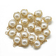 Abs de plástico imitación perla encantos KK-T032-091G-3
