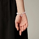Bracelet extensible en perles de quartz rose naturel et cristal de quartz BJEW-TA00246-6
