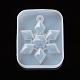 Moldes colgantes de silicona de fundición de resina de copo de nieve navideño X-DIY-WH0162-56-2