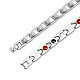 Bracelets de bande de montre de chaîne de panthère d'acier inoxydable de Shegrace JB671A-5